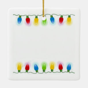 Christmas Lights Ceramic Ornament