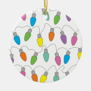 Christmas lights ceramic tree decoration