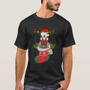 Christmas Lights Chicken Santa Funny Xmas Tree Chi T-Shirt
