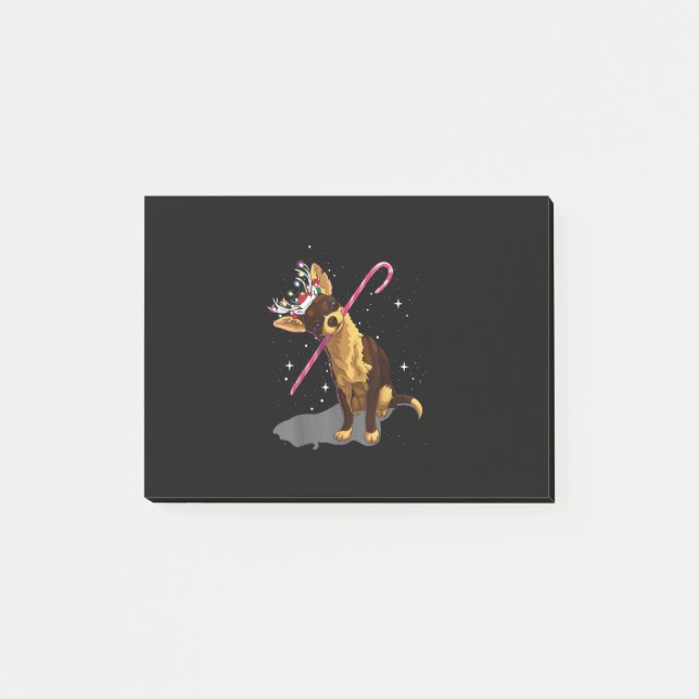 christmas lights chihuahua post-it notes (Front)