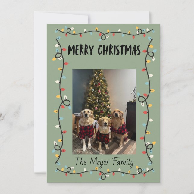 Christmas Lights Christmas Card (Front)