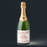 Christmas Lights Coloured Merry Christmas Adress Sparkling Wine Label<br><div class="desc">Christmas Lights Coloured Merry Christmas label</div>