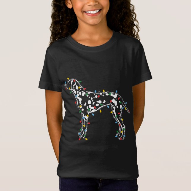 Christmas Lights Dalmatian Dog Lover Ugly Sweater  (Front)