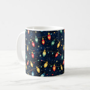 Christmas Lights Design with Twinkling Glow Coffee Mug