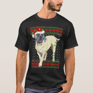 Christmas Lights Dog Ugly Sweater English Mastiff 