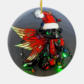 Christmas Lights Dragon Ornament