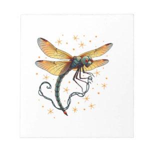Christmas Lights Dragonfly Notepad