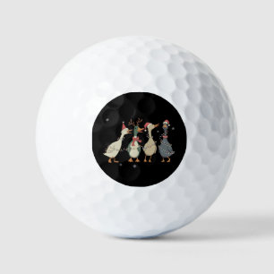 Christmas Lights Ducks Funny Animals Farm Lover Golf Balls
