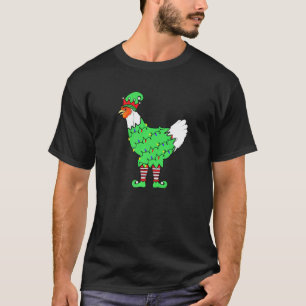 Christmas Lights Elf Chicken Chicken T-Shirt
