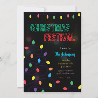 Christmas Lights Festival Invitation