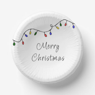 Christmas Lights Festive Holiday Party  Paper Plate