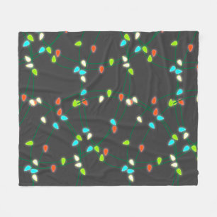 Christmas Lights Fleece Blanket