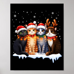 Christmas Lights For Cat Lovers Xmas  Poster