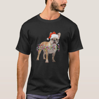 Christmas Lights French bulldog dog Cute T-Shirt