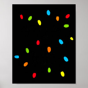Christmas Lights Fun Holiday Novelty Bulb Strands  Poster