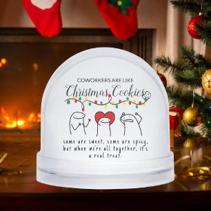 Christmas Lights Funny Coworker Meme Art White  Snowglobe
