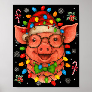 Christmas Lights G Santa Funny Xmas Tree Coquett T Poster