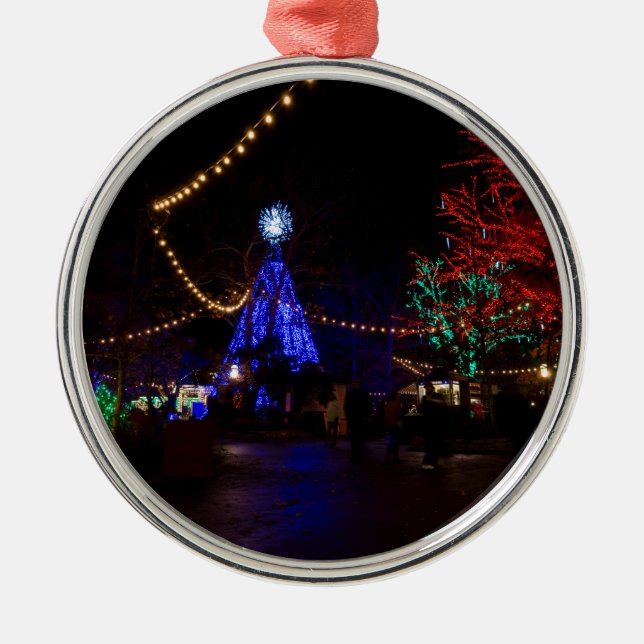 Christmas Lights Galore Metal Tree Decoration (Front)