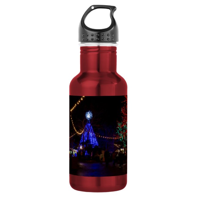 Christmas Lights Galore Water Bottle (Front)