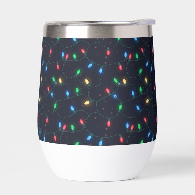 Christmas Lights Garland Seamless Pattern (Left)