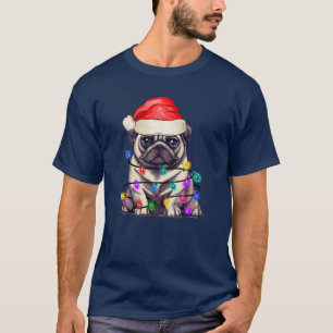 Christmas Lights Gift Funny Xmas Dog Lover 12 T-Shirt