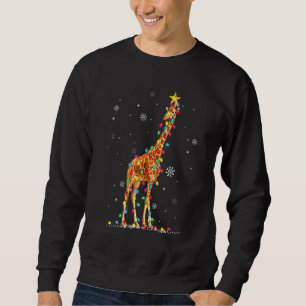 Christmas Lights Giraffe Giraffes Xmas Sweatshirt