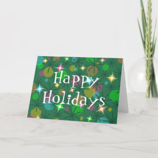 Christmas Lights 'Happy Holidays' card front text