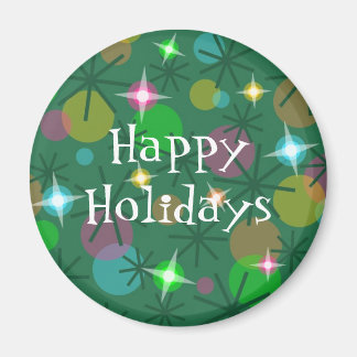 Christmas Lights 'Happy Holidays' fridge magnet