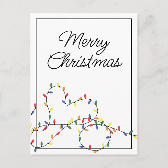 Christmas Lights_Heart Postcard (Front)