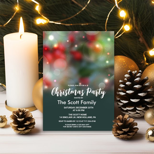 Christmas  Lights Holiday Party Invitation (Creator Uploaded)