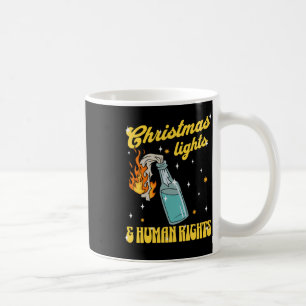 Christmas Lights Human Rights Sticker Coffee Mug