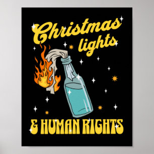 Christmas Lights Human Rights Sticker Poster