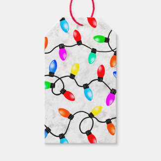 Christmas Lights In The Snow Gift Tags