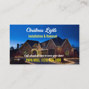 Christmas Lights Installation Business Cards