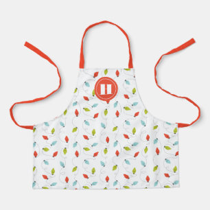 Christmas lights kids holiday apron