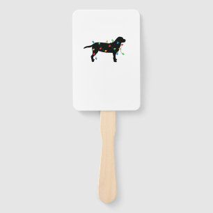 Christmas Lights Labrador Retriever Dog Shirt Hand Fan