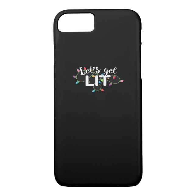 Christmas Lights Let's Get Lit Gift Classic Case-Mate iPhone Case (Back)