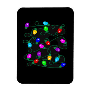 Christmas Lights -Let's Get Lit Lights- Merry & Br Magnet