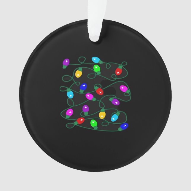 Christmas Lights -Let's Get Lit Lights- Merry & Br Ornament (Front)