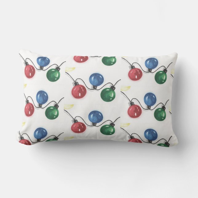 Christmas Lights Lumbar Cushion (Front)