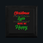 Christmas Lights Make Me Happy Gift  Gift Box<br><div class="desc">Christmas Lights Make Me Happy Gift</div>