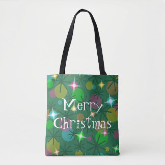 Christmas Lights Merry Christmas all over tote bag