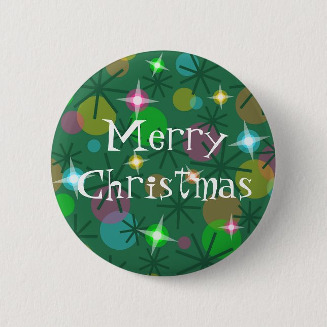 Christmas Lights 'Merry Christmas' button (Front)
