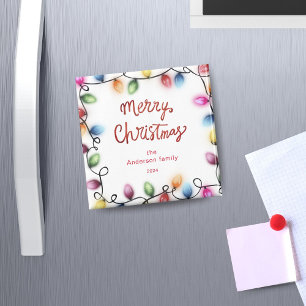 Christmas Lights Merry Christmas Magnet