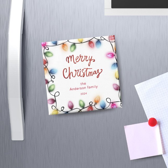 Christmas Lights Merry Christmas Magnet (Creator Uploaded)