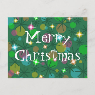 Christmas Lights 'Merry Christmas' postcard