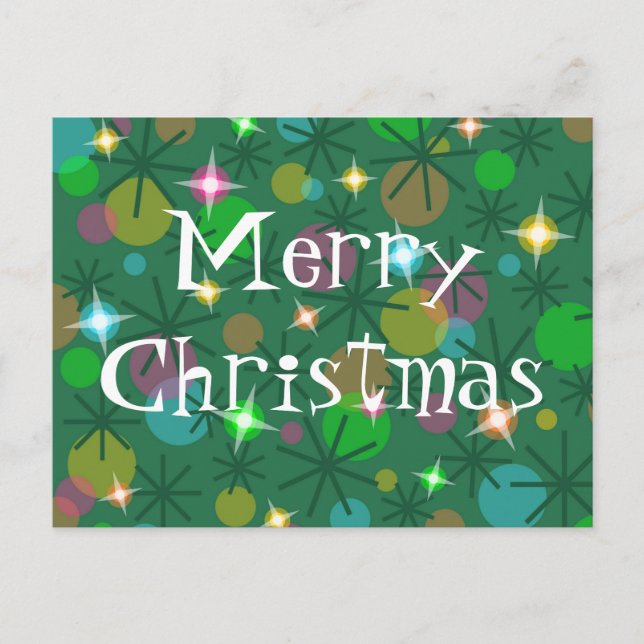 Christmas Lights 'Merry Christmas' postcard (Front)