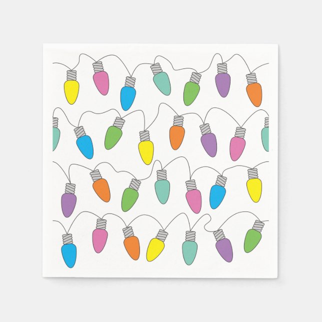 Christmas lights napkin (Front)