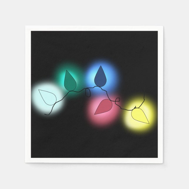christmas lights napkin (Front)