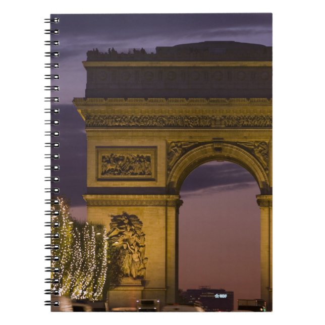 Christmas Lights on the Champs Elysees Notebook (Front)